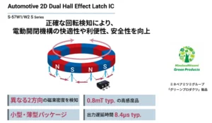 車載用 2DデュアルホールラッチIC「S-57W1/W2」を発売【エイブリック】